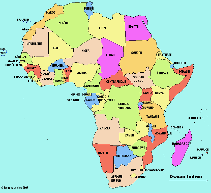 Political map of Africa